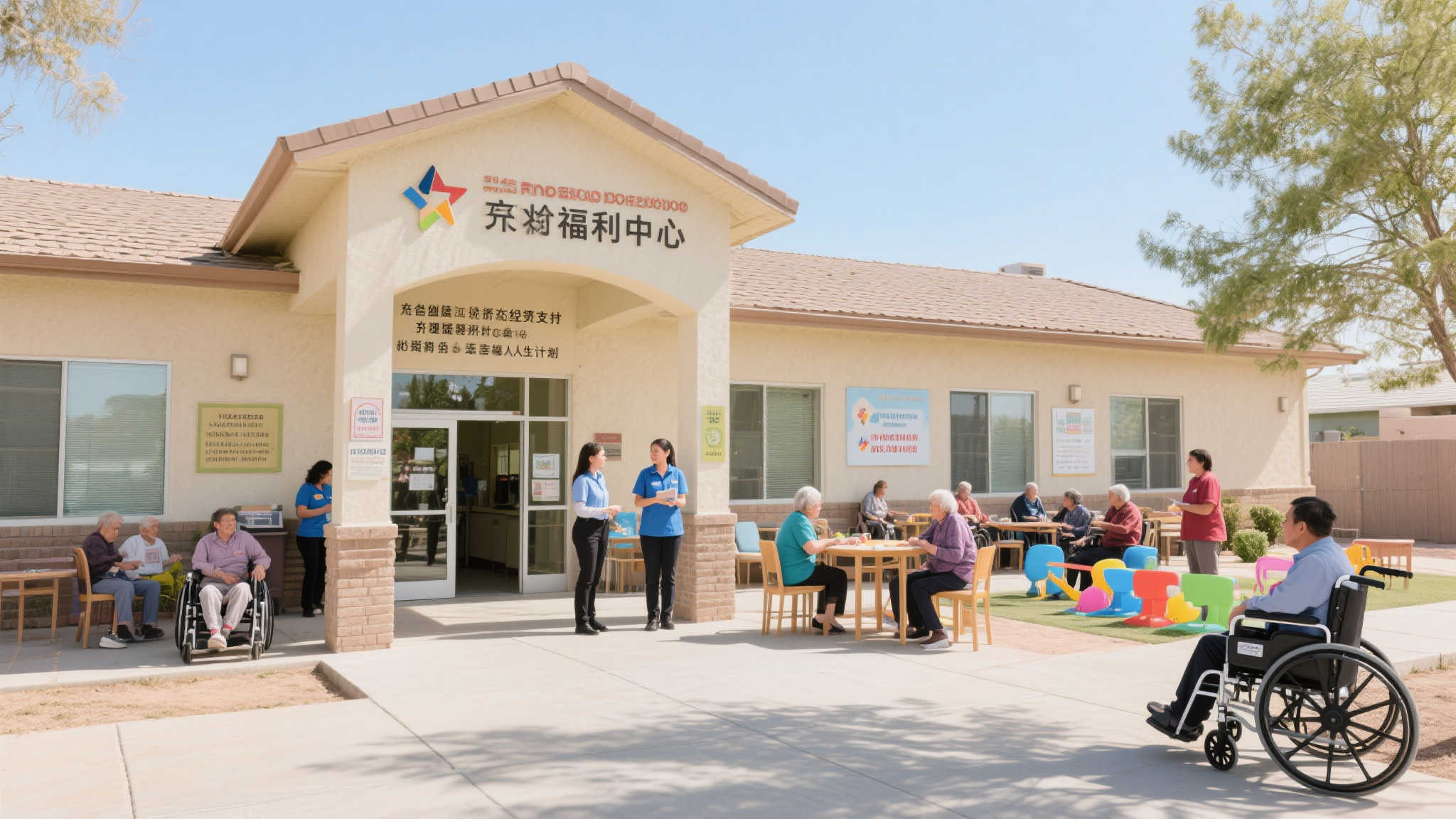 在新城区，一家由于得到充足经济支持而迅速