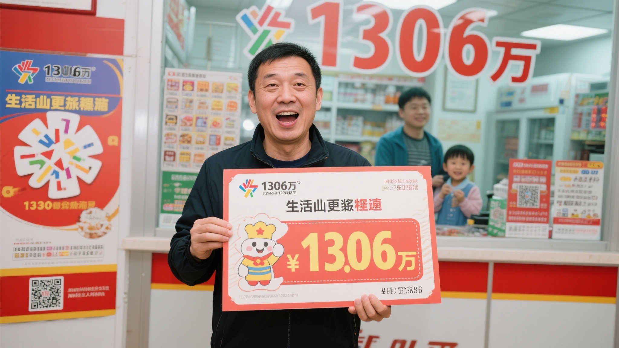1306万巨奖：生活从此更加宽裕
当得