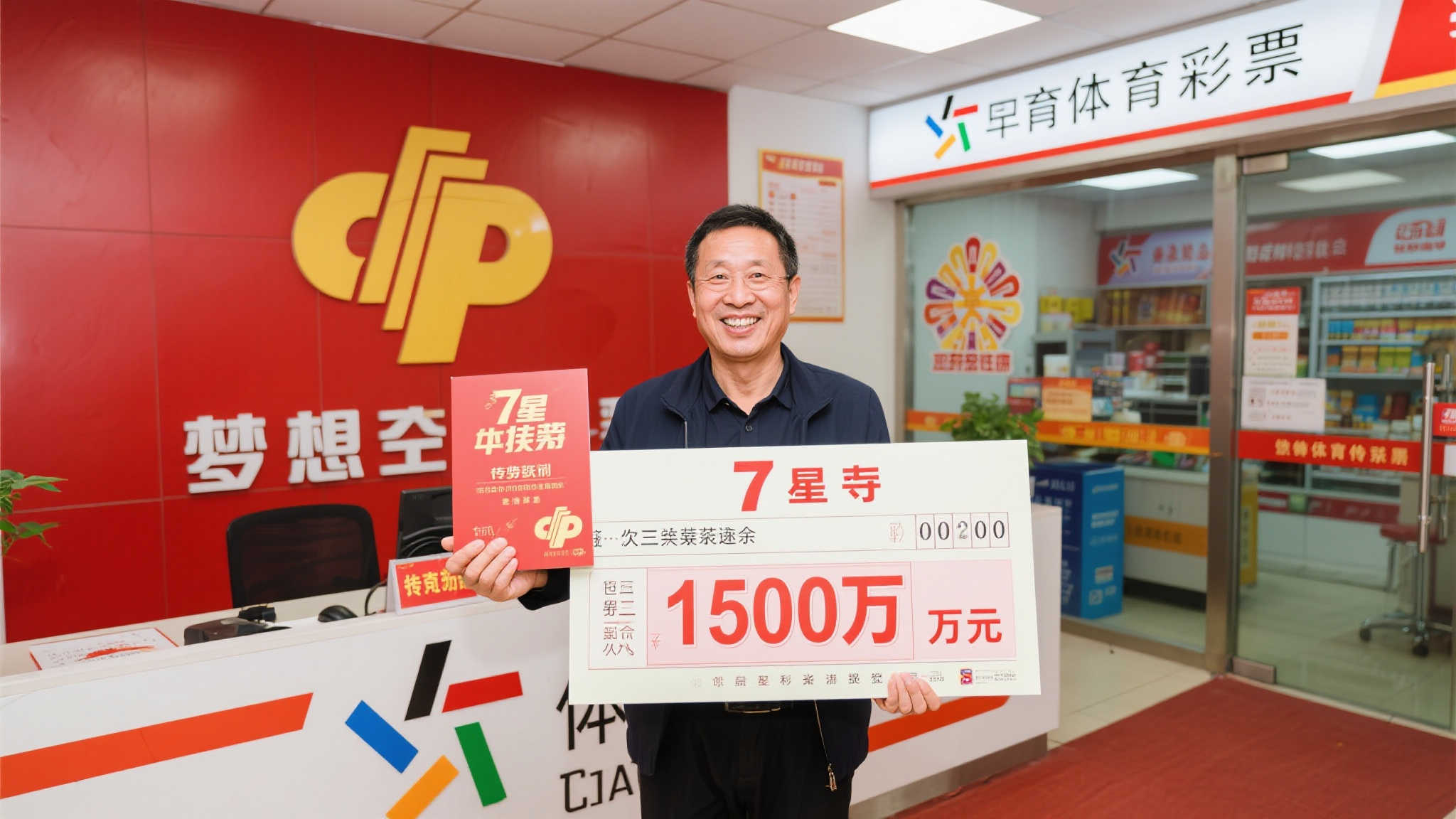 体彩忠实粉丝再中7星彩1500万 二次光临兑奖中心 在彩票的世界里,总有一些幸运儿能将梦想化