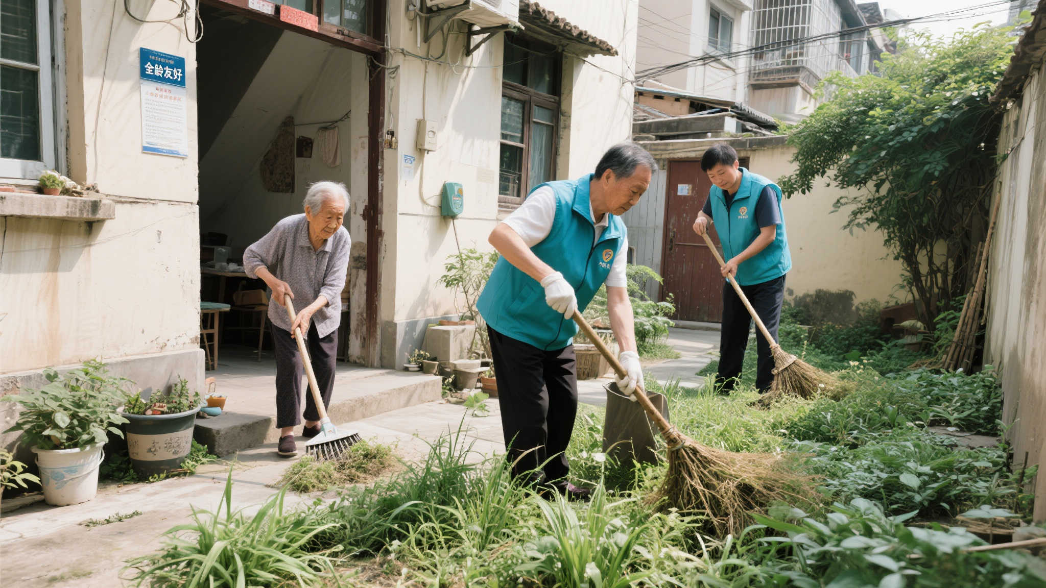 此外，还有一批独居老人因身体条件限制无法