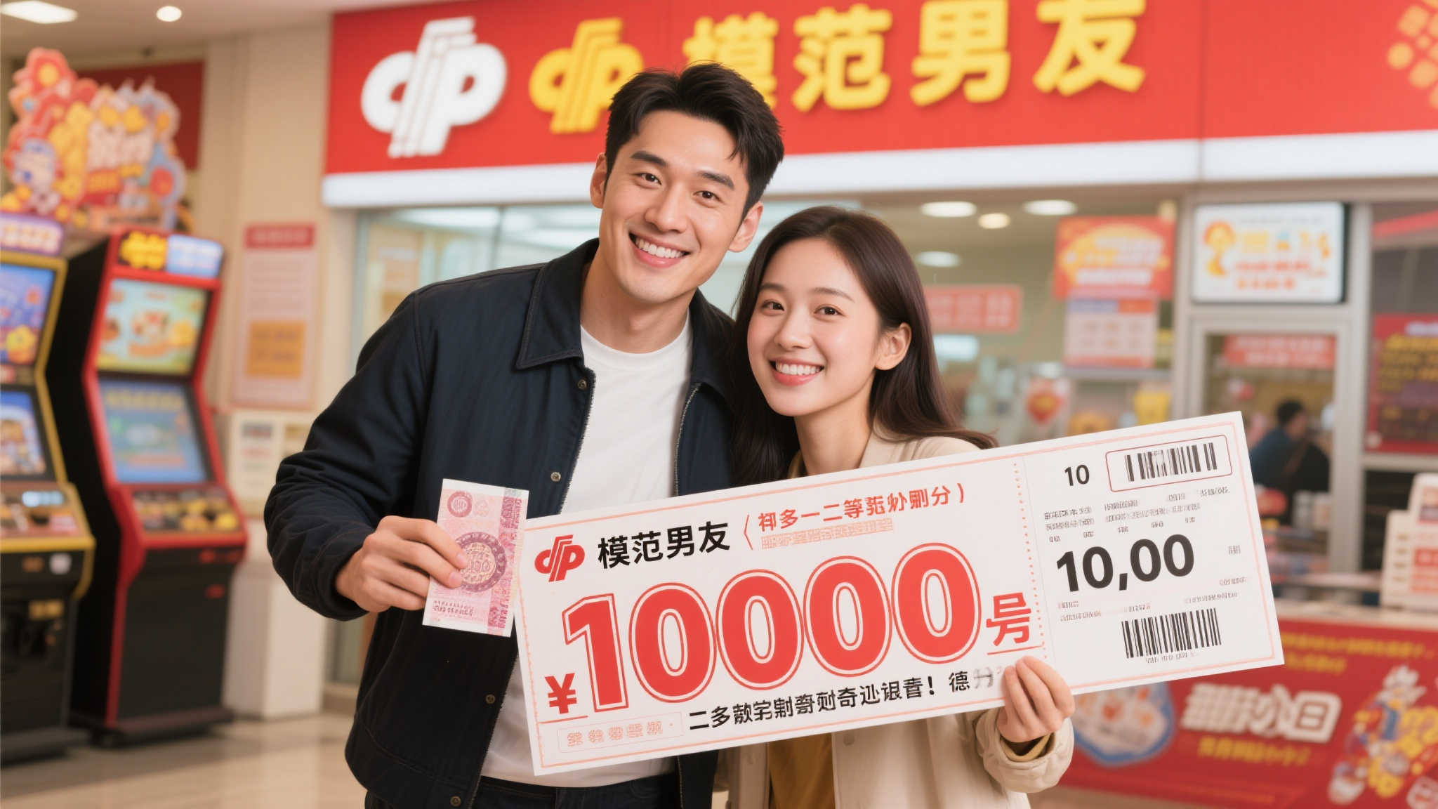 10元机选喜中大乐透千万大奖 模范男友兴奋携女友领奖 以上就是关于这位“模范男友”用10元机选