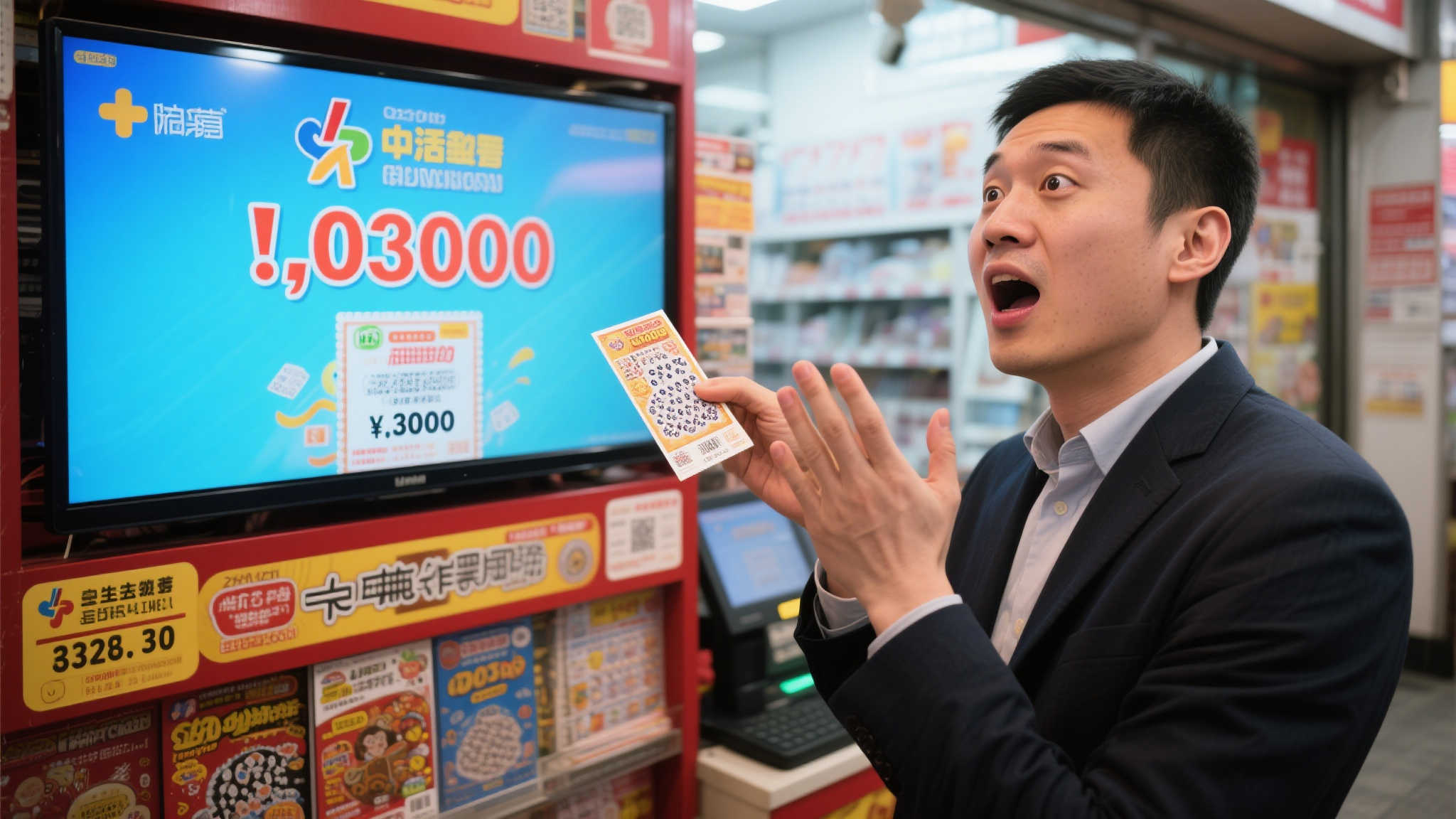 男子下班刮中30万大奖 决定先领奖再惊喜家人