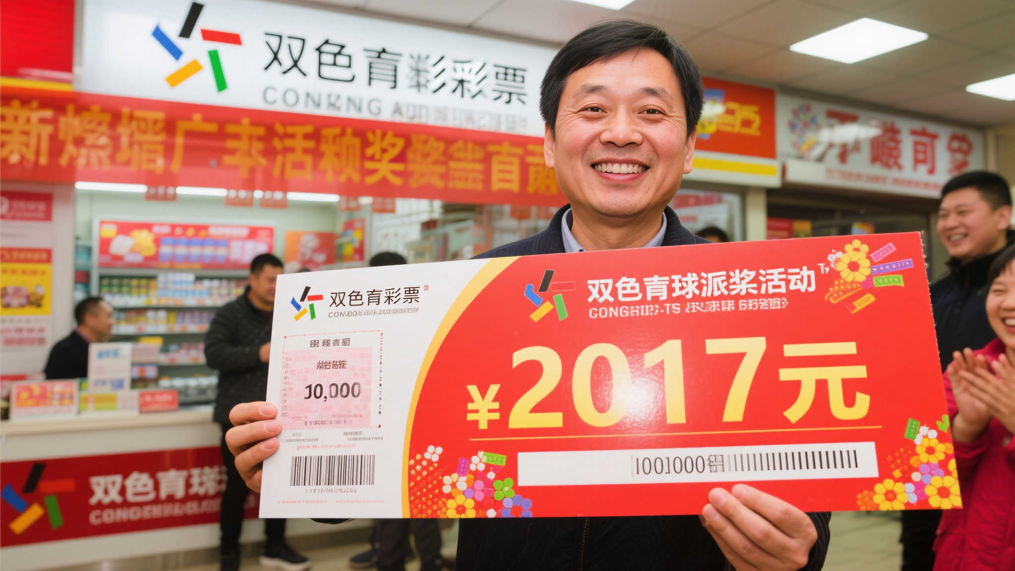 双色球派奖首期封顶大奖得主现身，凭赠票喜获2017万！