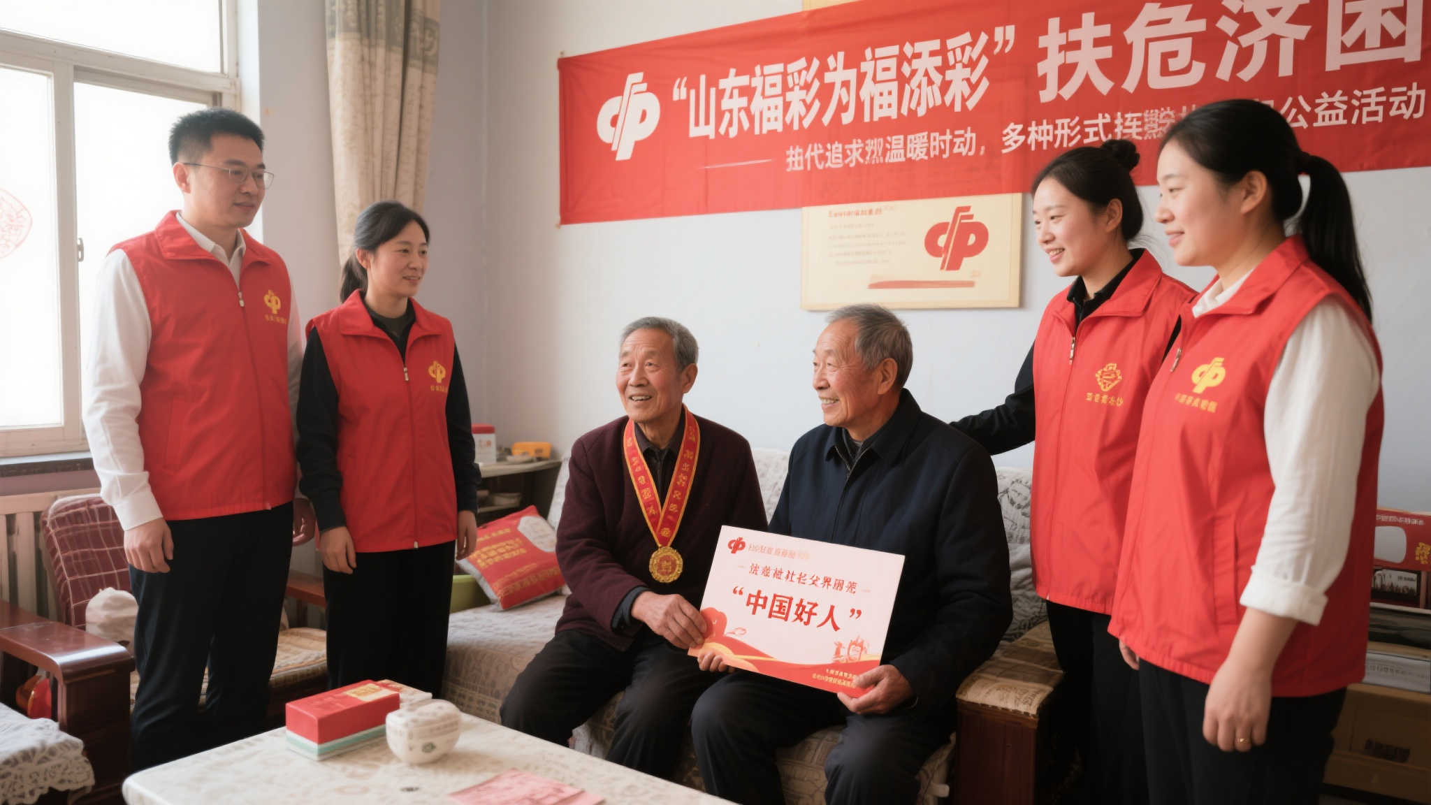 山东福彩传递公益力量 关爱中国好人傅尊业 在这个不断追求社会和谐与温暖的时代,公益